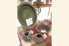 Rope items such as baskets, platters, mirrors etc.